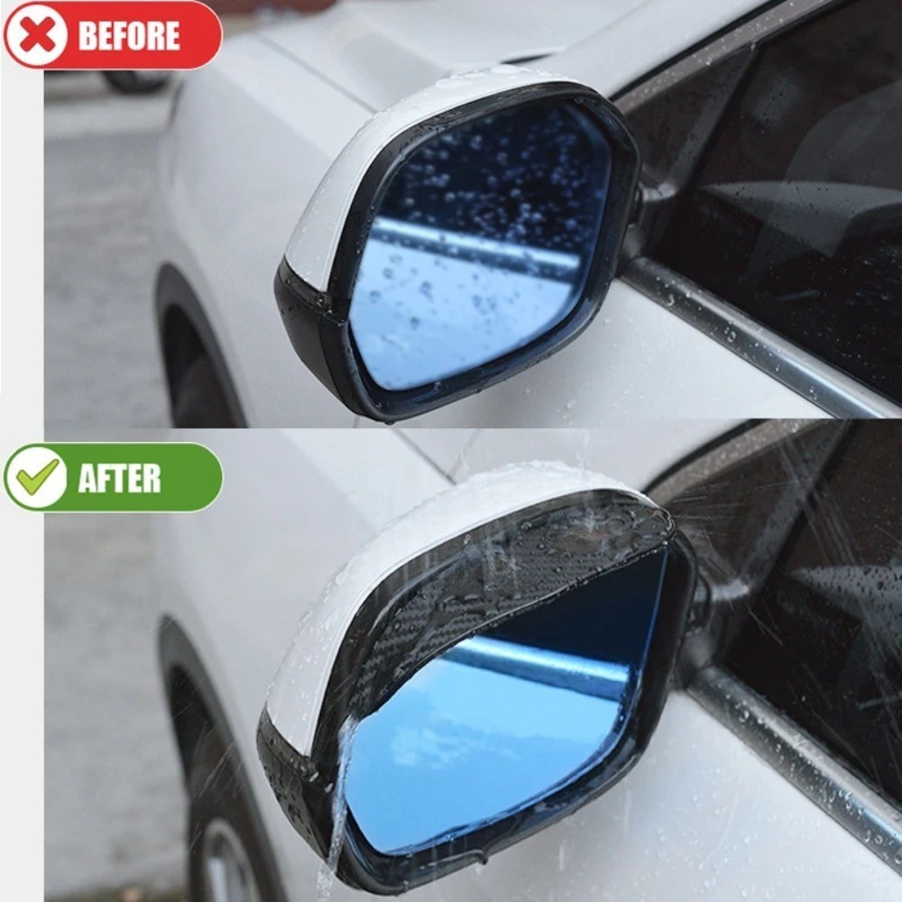 2-Pack Carbon Fiber Car Rear View Side Mirror Rain Board Eyebrow Guard Sun Visor 2-Pack Carbon Fiber Car Rear View Side Mirror Rain Board Eyebrow Guard Sun Visor