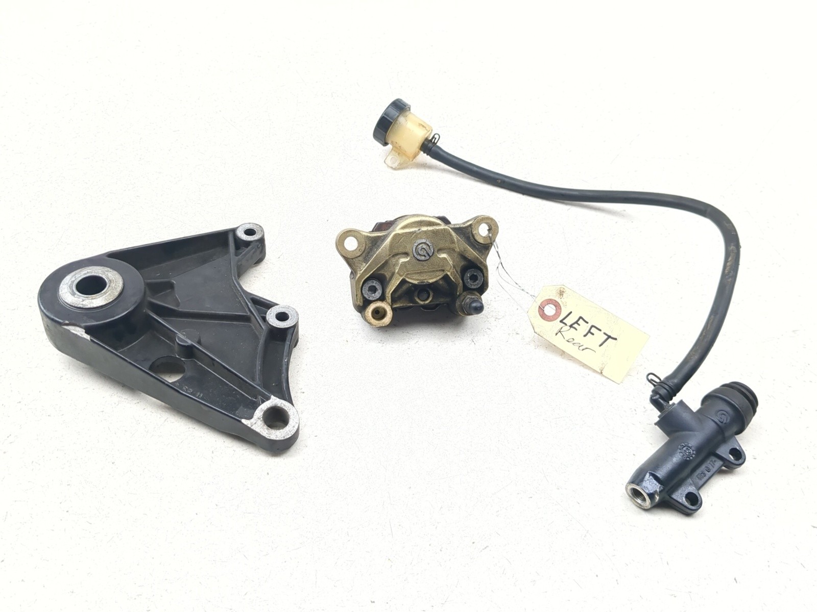03-10 Moto Guzzi Breva 750 IE Rear Left Brake Caliper Master Bracket Set