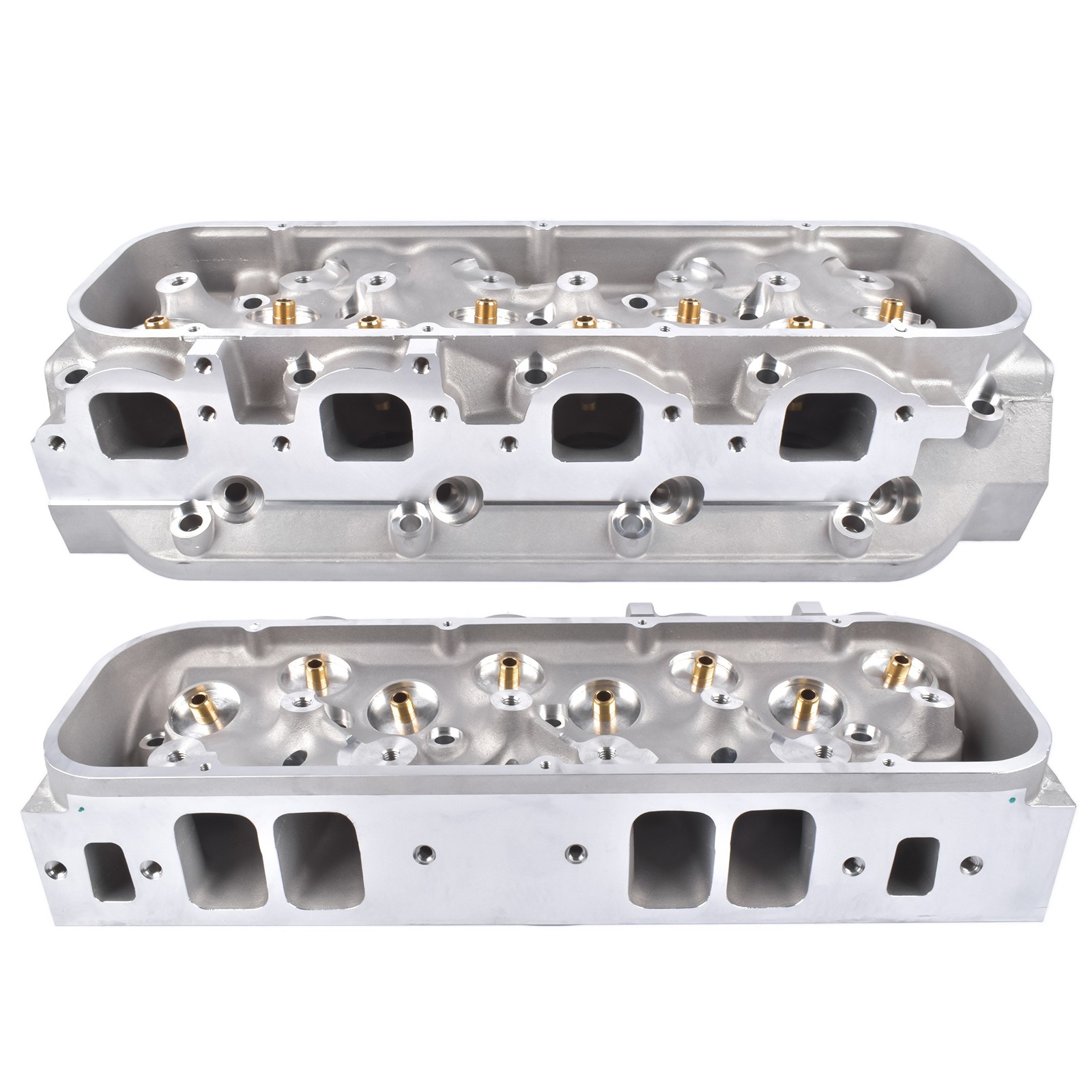 2PCS Bare Aluminum Cylinder Heads For Chevy BBC 396 454 496 7.4L V8 330cc/122cc