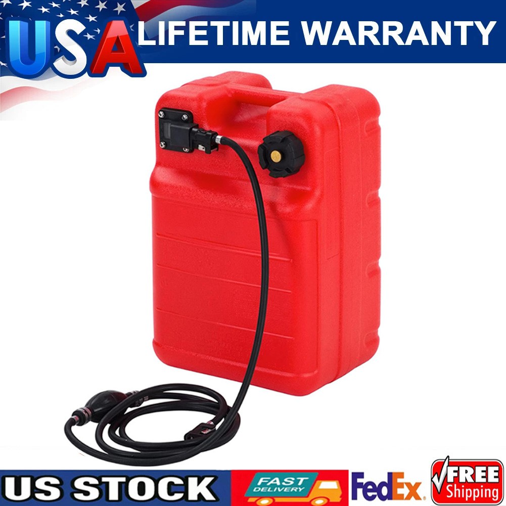 24L Portable Boat Fuel Tank 6 Gallon Marine Outboard Gas Tank with Handle & Hose