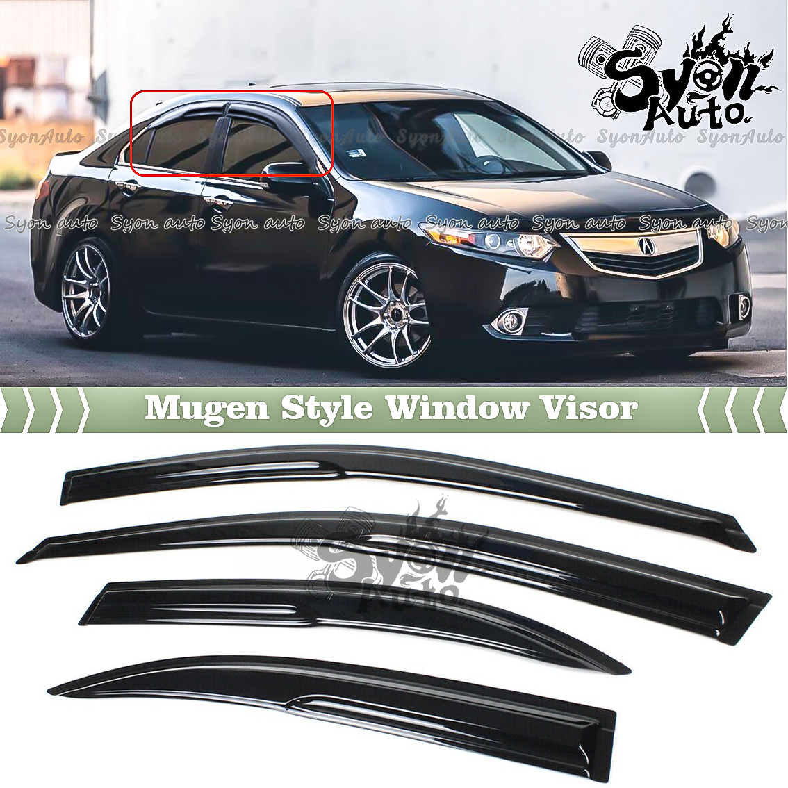 FITS 09-2014 ACURA TSX CU2 JDM 3D WAVY MUGEN STYLE WINDOW VISOR RAIN GUARD VENT FITS 09-2014 ACURA TSX CU2 JDM 3D WAVY MUGEN STYLE WINDOW VISOR RAIN GUARD VENT