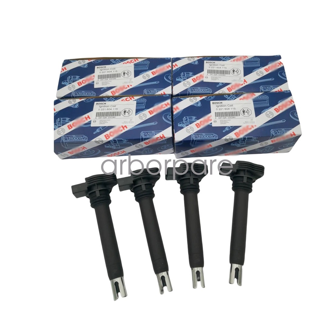 4 PCS Ignition Coils 0221604115 for Audi A3 A4 A5 TT VW GTI 2.0L 06H905115B OEM