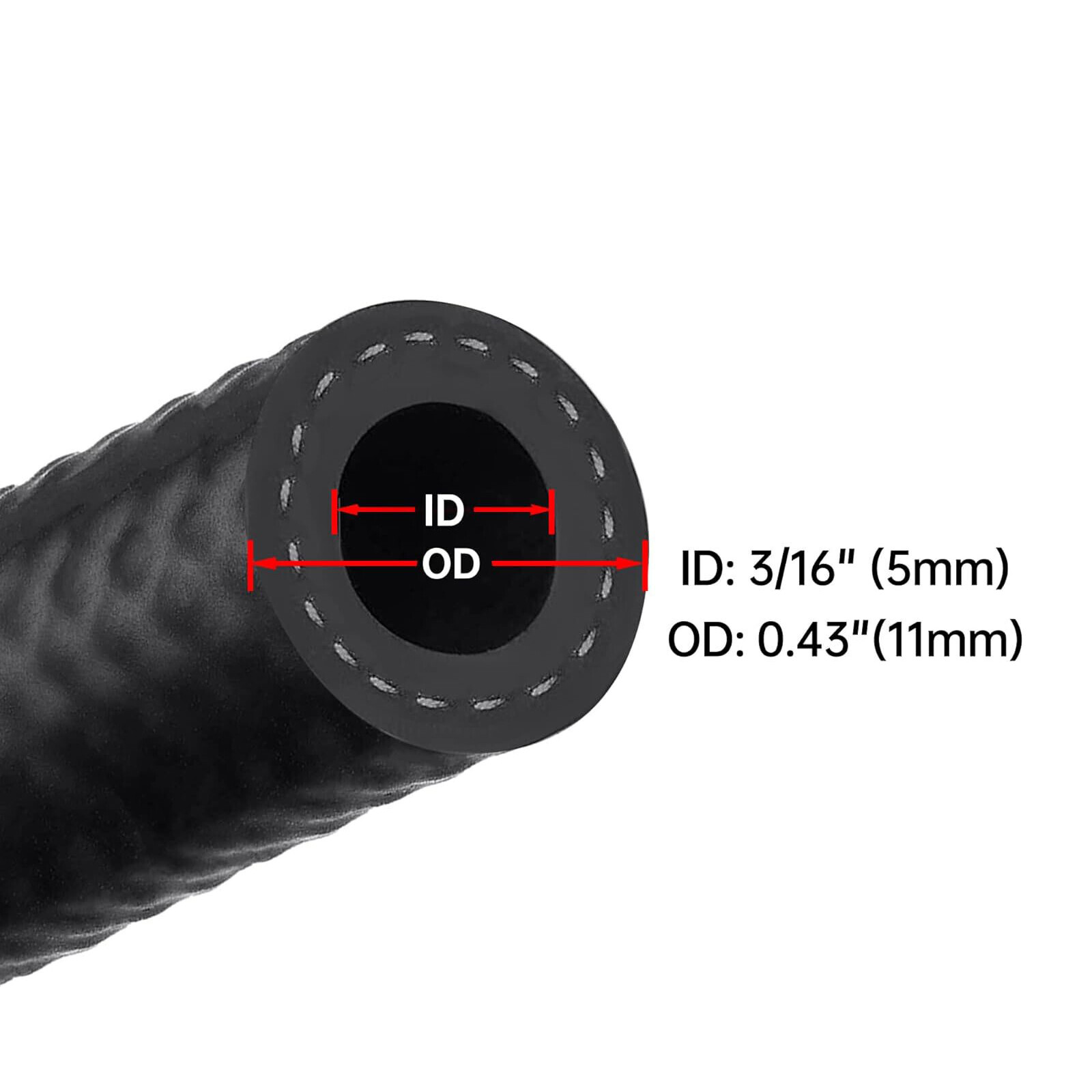 Fuel Line Hose 5FT 10FT 15FT 20FT NBR Rubber Push Lock Hose High Pressure 300PSI