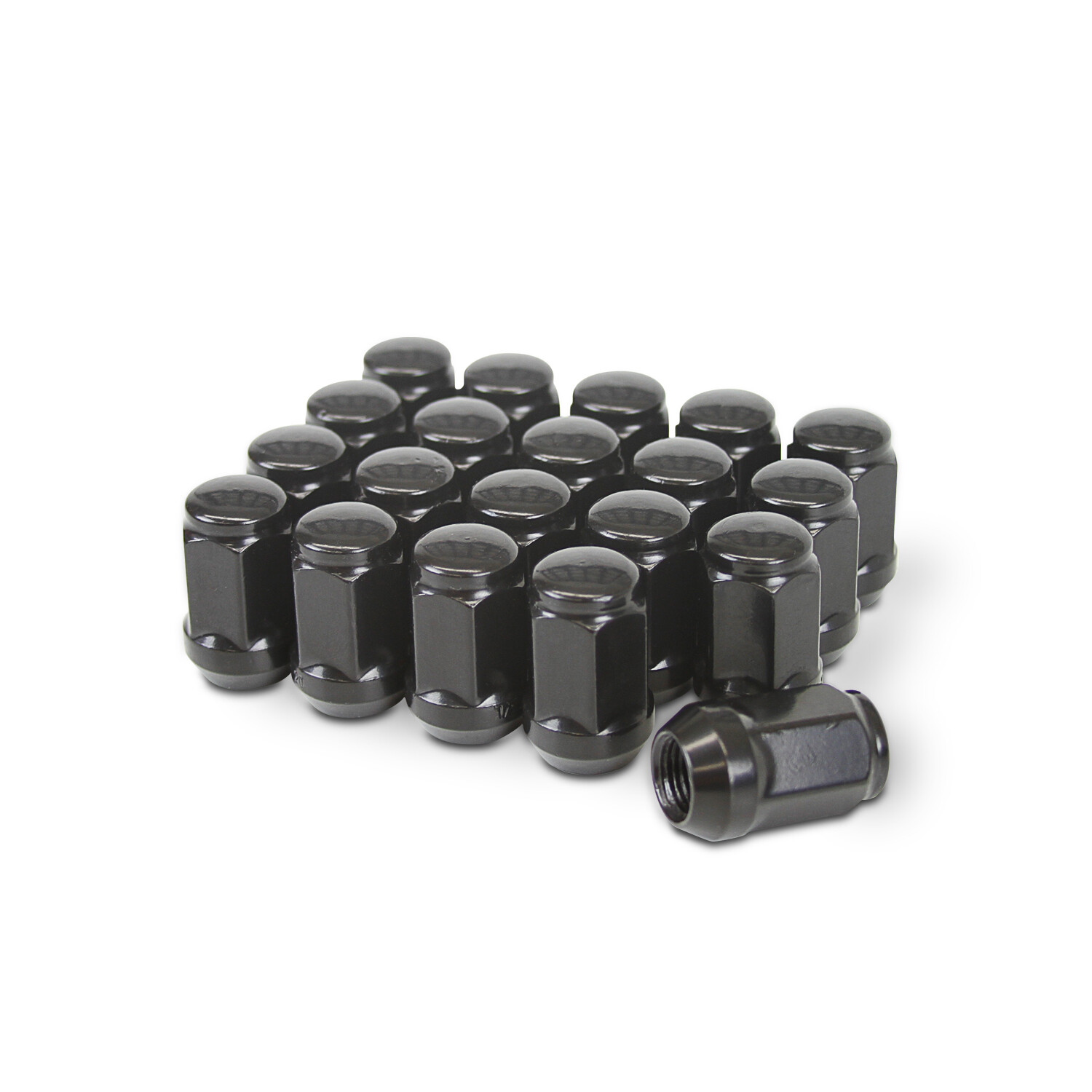20 pcs Black Bulge Acorn Wheel Lug Nuts 12x1.5 Closed End 1.38 20 pcs Black Bulge Acorn Wheel Lug Nuts 12x1.5 Closed End 1.38