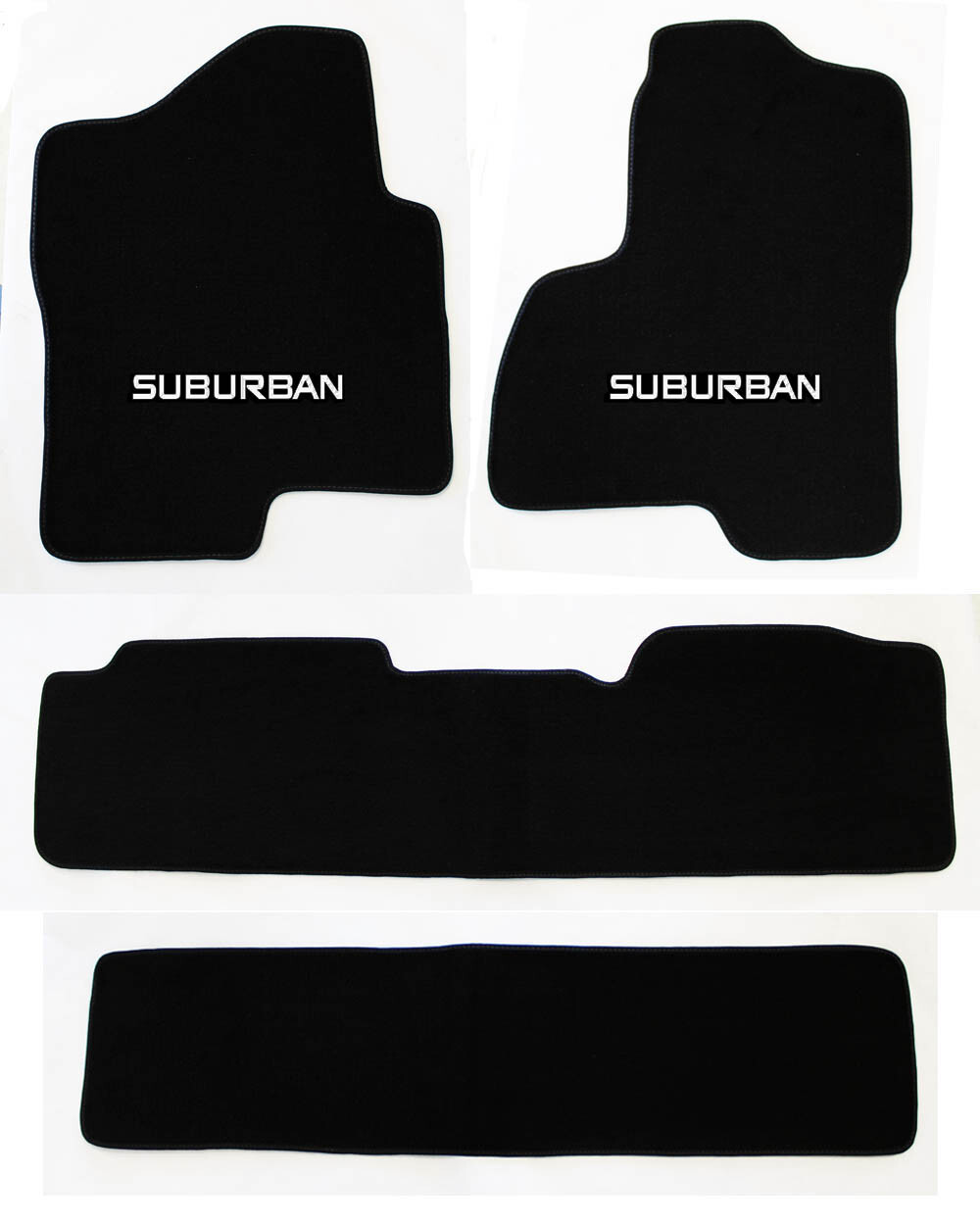 NEW 1981 - 2020 Chevy Suburban Carpet Floor Mats Black with Embroidered Logo NEW 1981 - 2020 Chevy Suburban Carpet Floor Mats Black with Embroidered Logo
