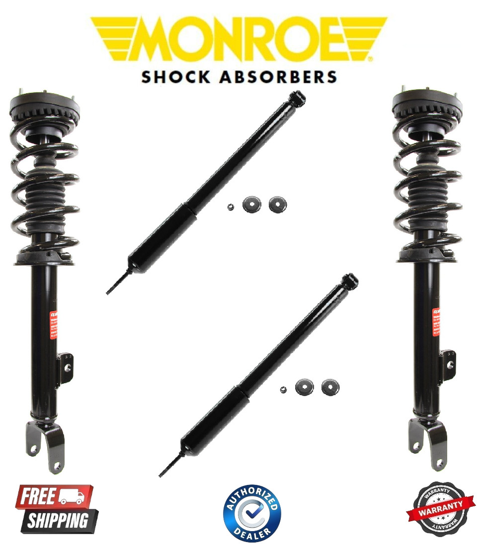 Monroe Front Struts & Coils Rear Shock Absorbers Set for 11-20 Chrysler 300 RWD