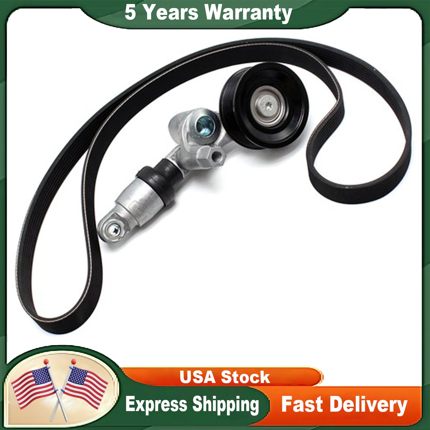 2x Serpentine Belt Drive Component Kit For Honda Accord 2013-2017 CR-V 2017-2019