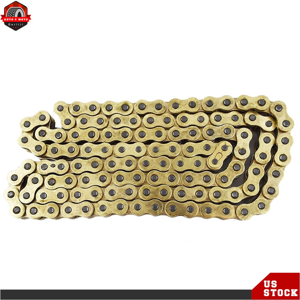New Motorcycle 520 O-Ring Gold Drive Chain 120 Links 520 X 120 With Masterlink