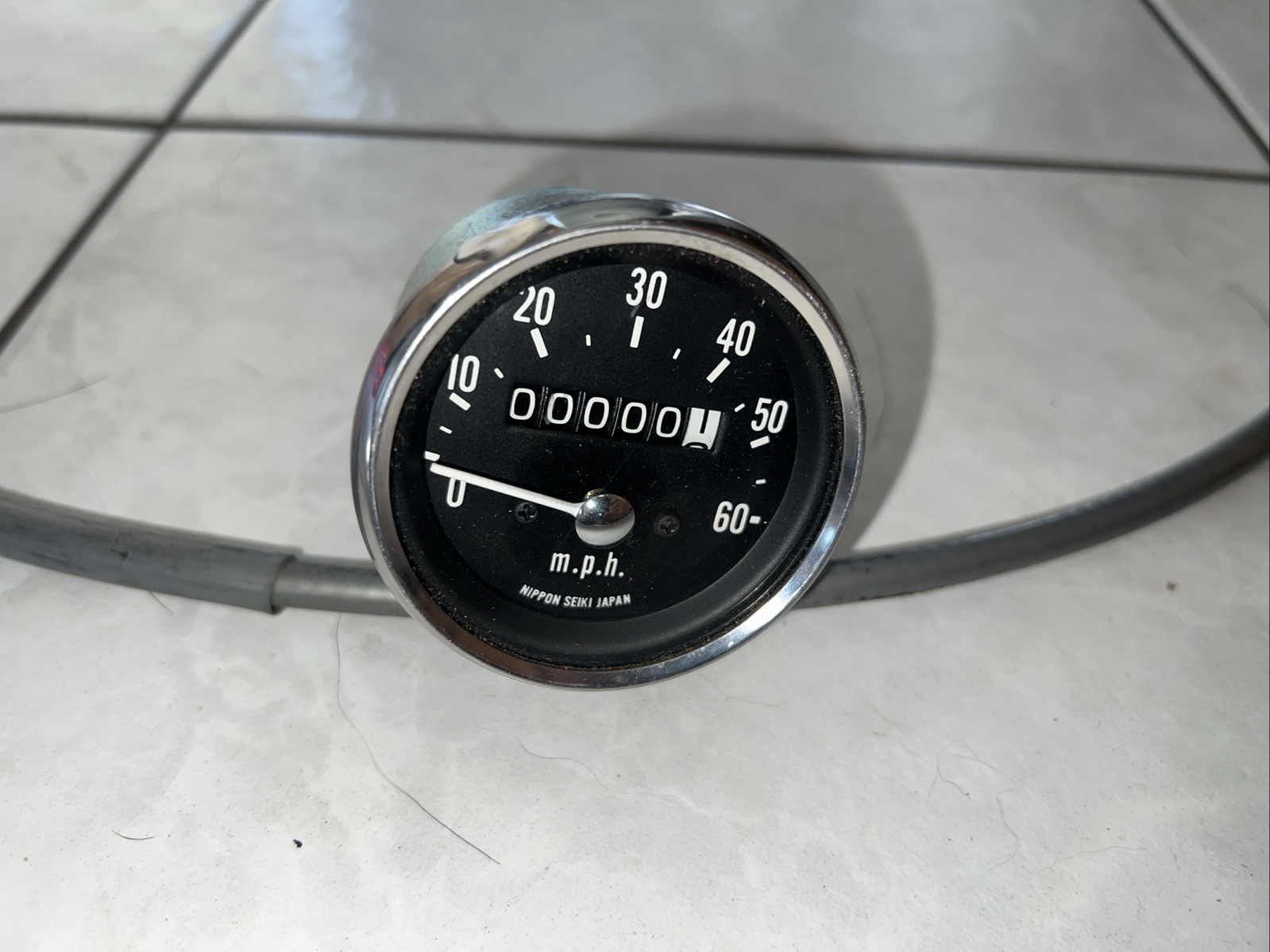 NOS Vintage Nippon Seiki 0-60 M.P.H Speedometer Fitment Not Sure Possibly Honda?
