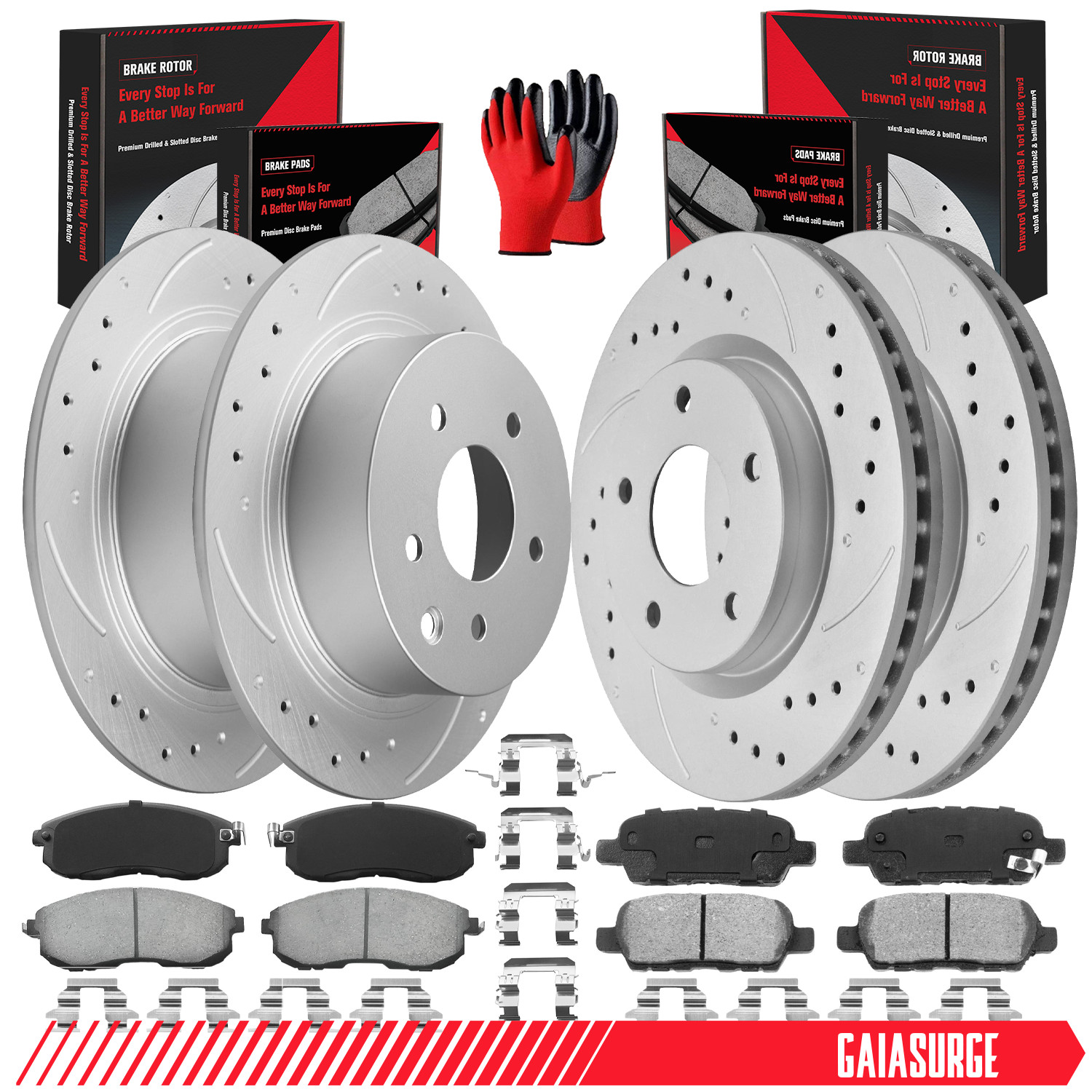 Front & Rear Disc Rotors + Ceramic Brake Pads for Nissan Sentra 2013-2019 1.8L Front & Rear Disc Rotors + Ceramic Brake Pads for Nissan Sentra 2013-2019 1.8L