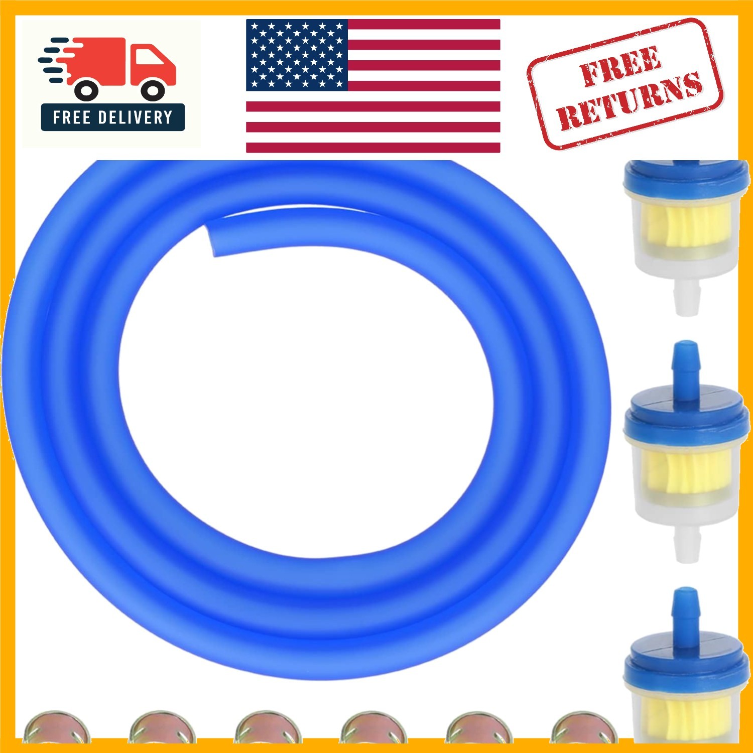 High-Performance Fuel Line & Filter Set for GY6 49cc-150cc - Lightweight Blue