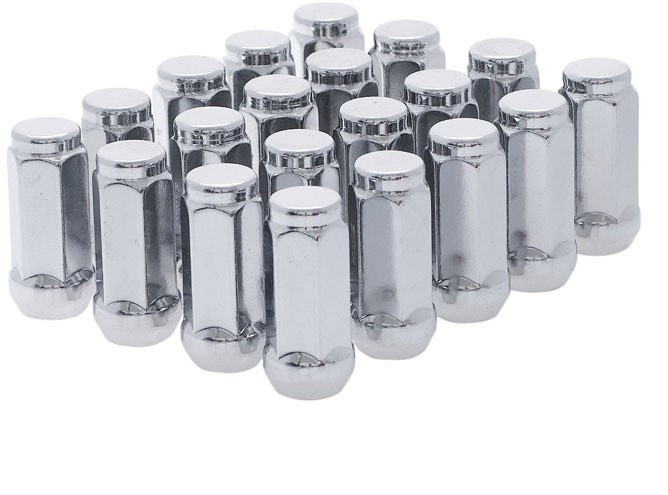 Lug Nuts Bulge Acorn Subaru 12x1.25 Chrome Long 20
