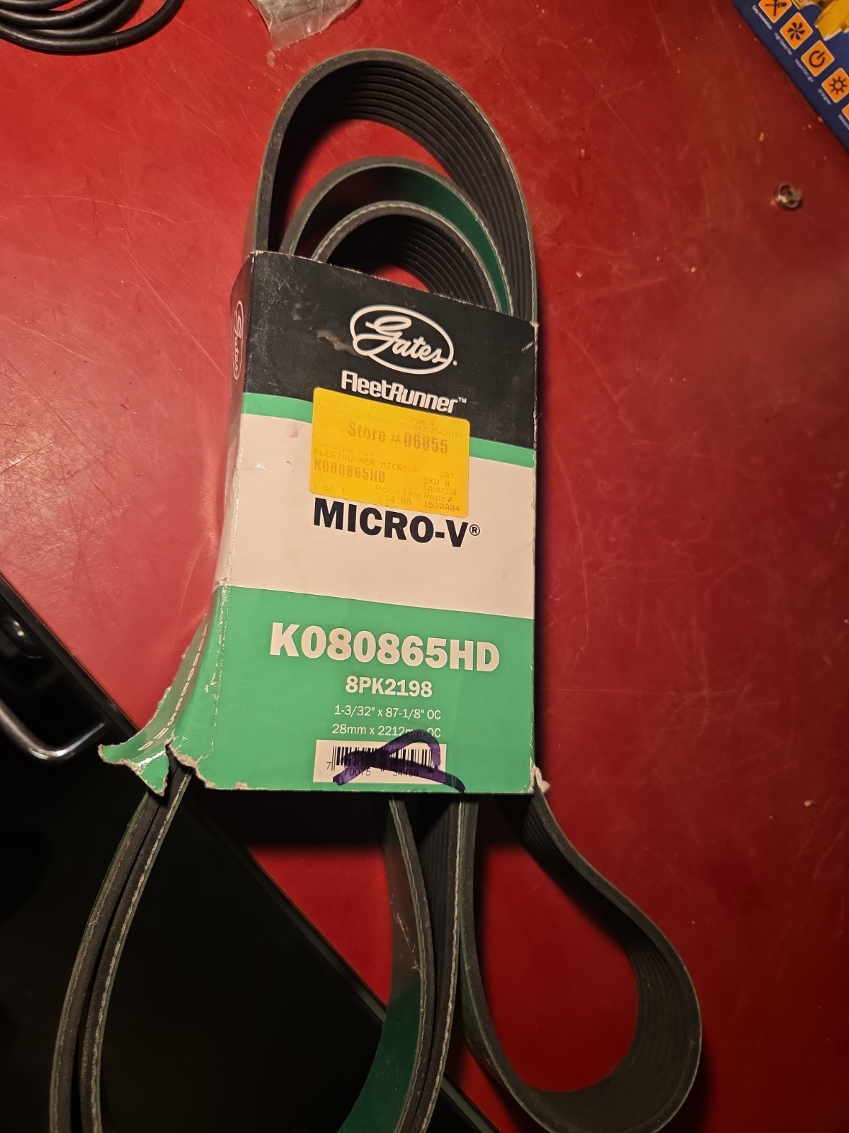 Serpentine Belt-Fleetrunner Heavy Duty Micro-V Belt Gates K080865HD Serpentine Belt-Fleetrunner Heavy Duty Micro-V Belt Gates K080865HD