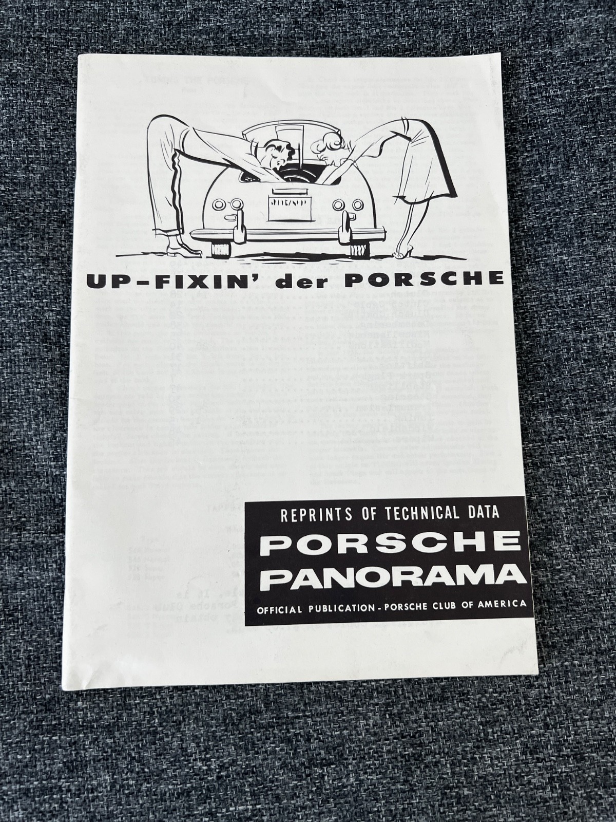 Up Fixin\' der Porsche, Reprints of Technical Data