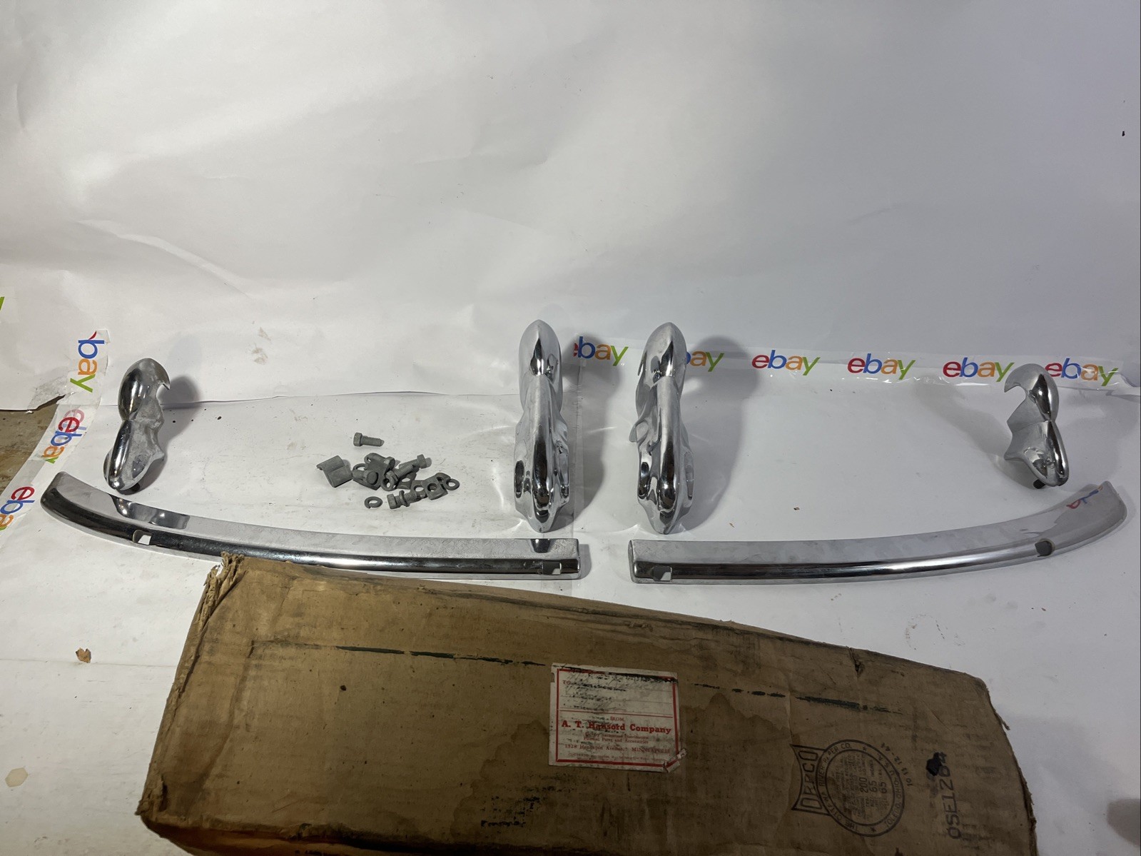 NOS BUMBER Guards Silver Streak Chevy Pontiac 1941-48 1946 42 46 47 41 COMPLETE NOS BUMBER Guards Silver Streak Chevy Pontiac 1941-48 1946 42 46 47 41 COMPLETE