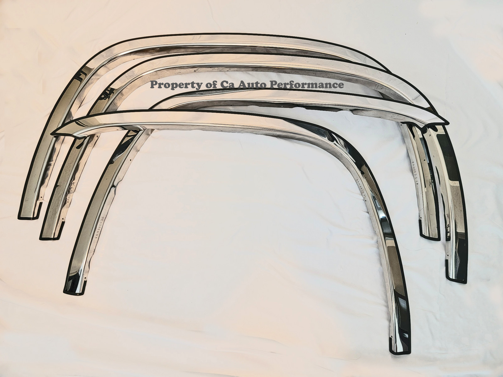 Fits 2007-2013 Sierra Polished Stainless Steel Fender Trim Molding Flares 2