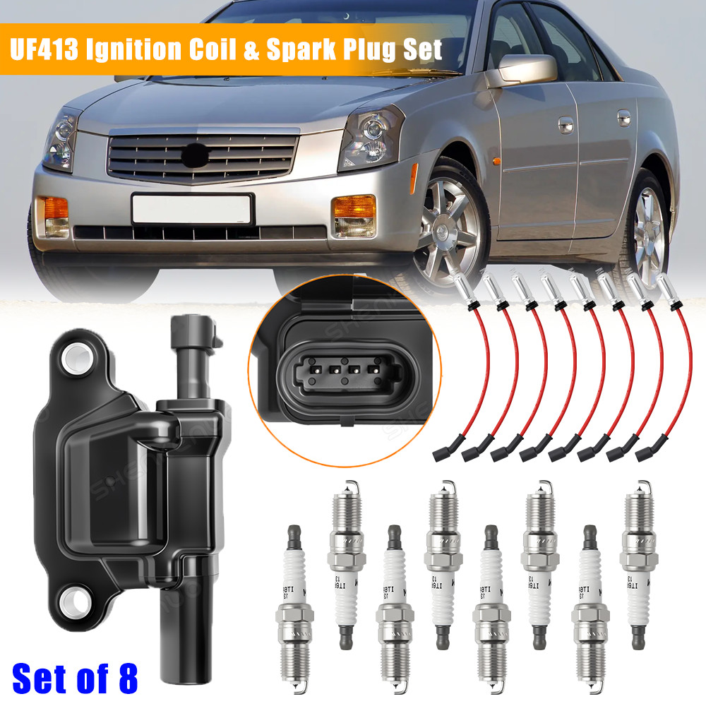 For 2006-07 Cadillac CTS UF413 Ignition Coil & 41-110 Spark Plug & 9748UU Wire