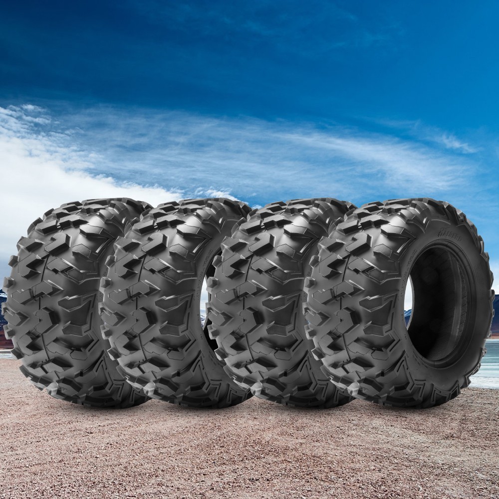 Set 4 25x10-12 25x11-12 ATV Tires UTV All Terrain Heavy Duty 25x11x12 25x10x12