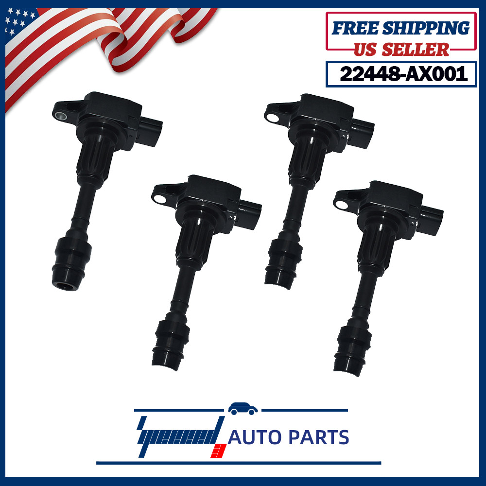 4X Ignition Coils OEM 22448-AX001 for Nissan 2003-2010 Cube March III Micra