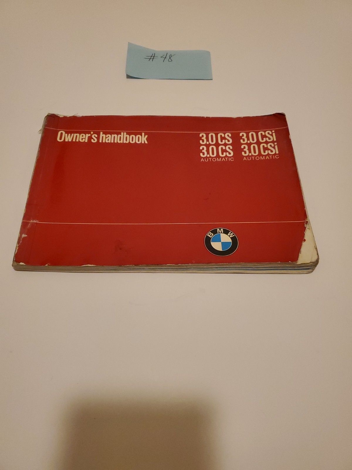 BMW 3.0 CS 3.0 CSi Car Owners Handbook 1972 (Automatic) EXTREMELY RARE ORIGINAL
