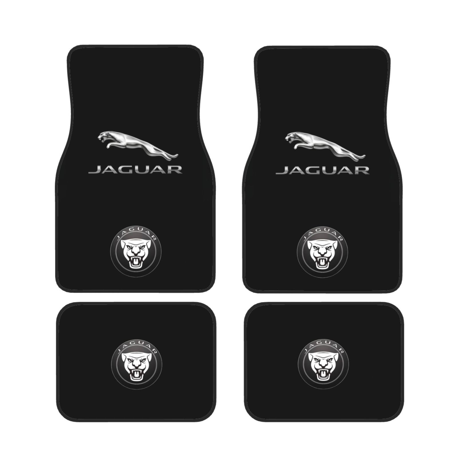 JAGUAR 4PCS Universal Car Floor Mats Auto Carpets Interior Trim Accessories