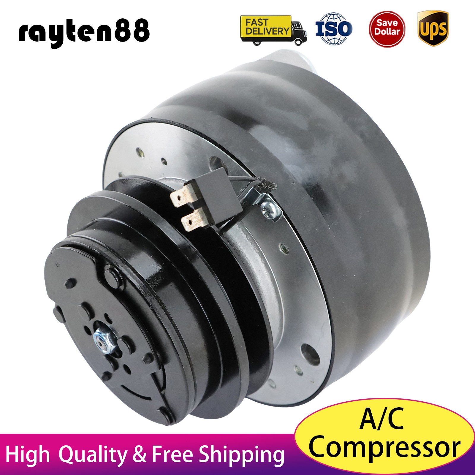 A/C Compressor for Chevrolet G10 G20 G30 C10 Suburban Impala CO11185MC-KTC 12V