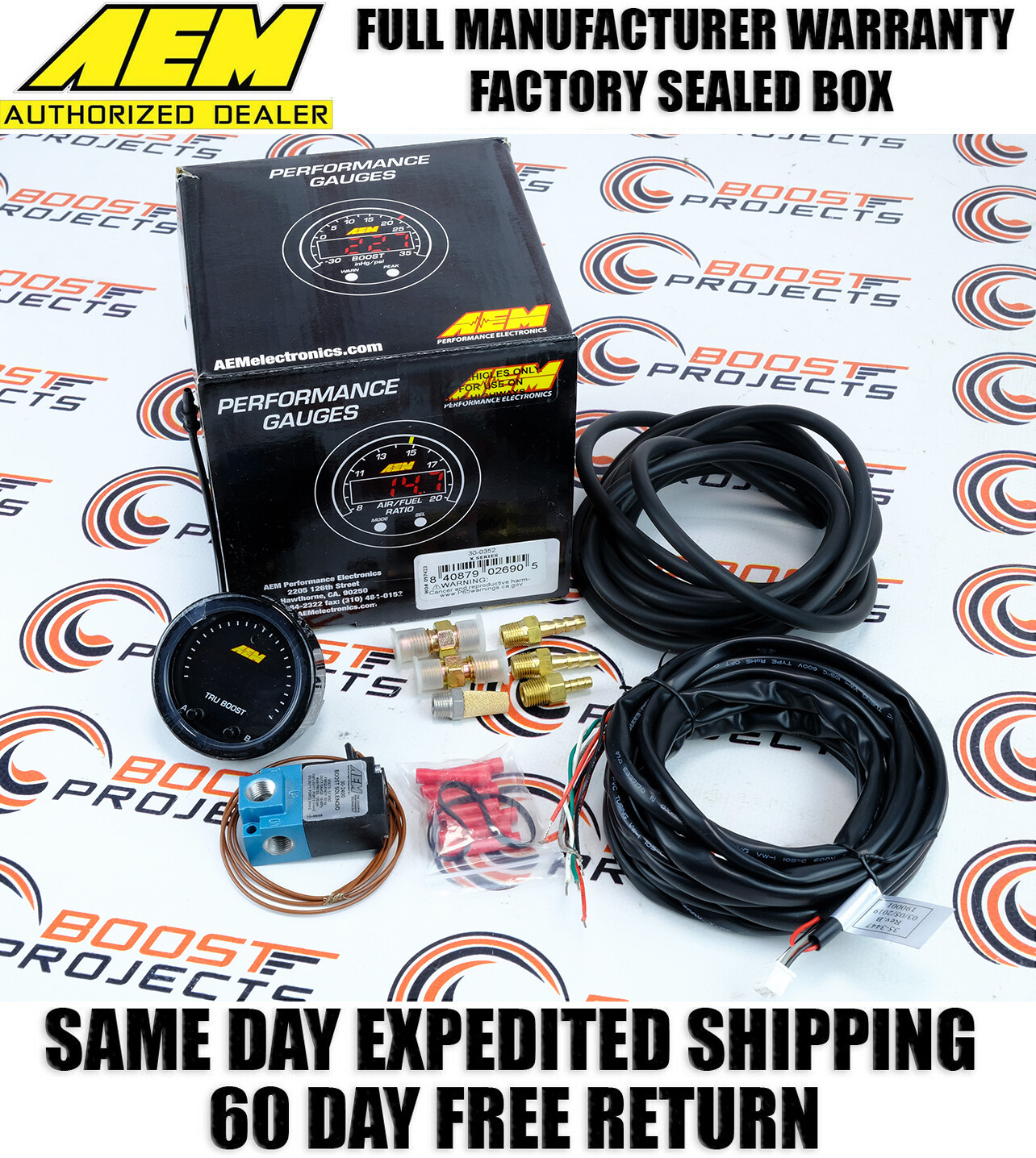 AEM X-Series Tru-Boost Electronic Boost Controller Gauge -29 to 80 psi 30-0352 AEM X-Series Tru-Boost Electronic Boost Controller Gauge -29 to 80 psi 30-0352