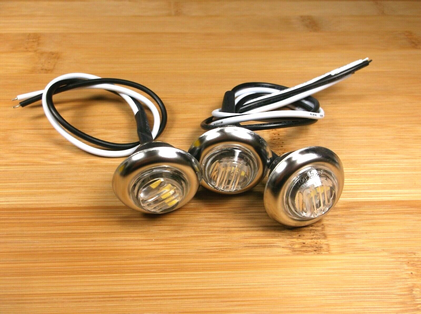 3 BBT 12 volt Cool White Stainless Steel LED Golf Cart Courtesy Lights 3 BBT 12 volt Cool White Stainless Steel LED Golf Cart Courtesy Lights
