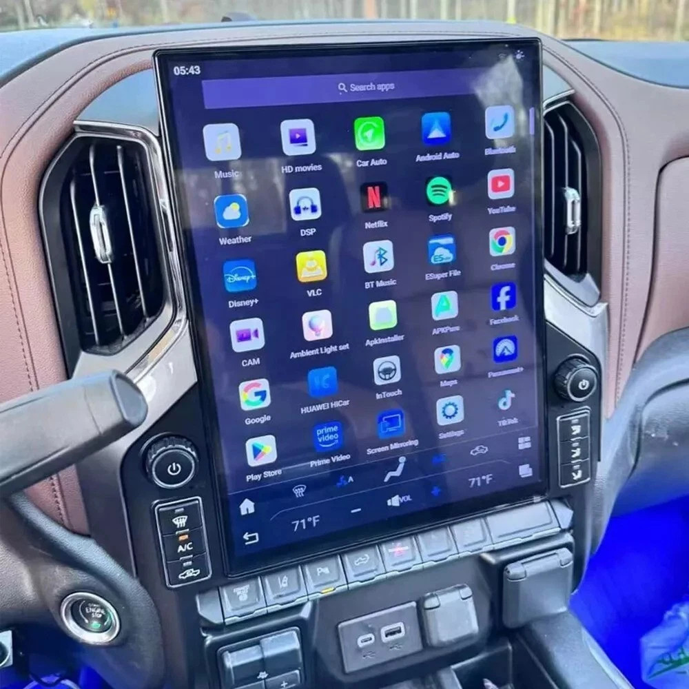 For Chevrolet Silverado 2019-2023 Android 13 Vertical Screen 2K 15.6\