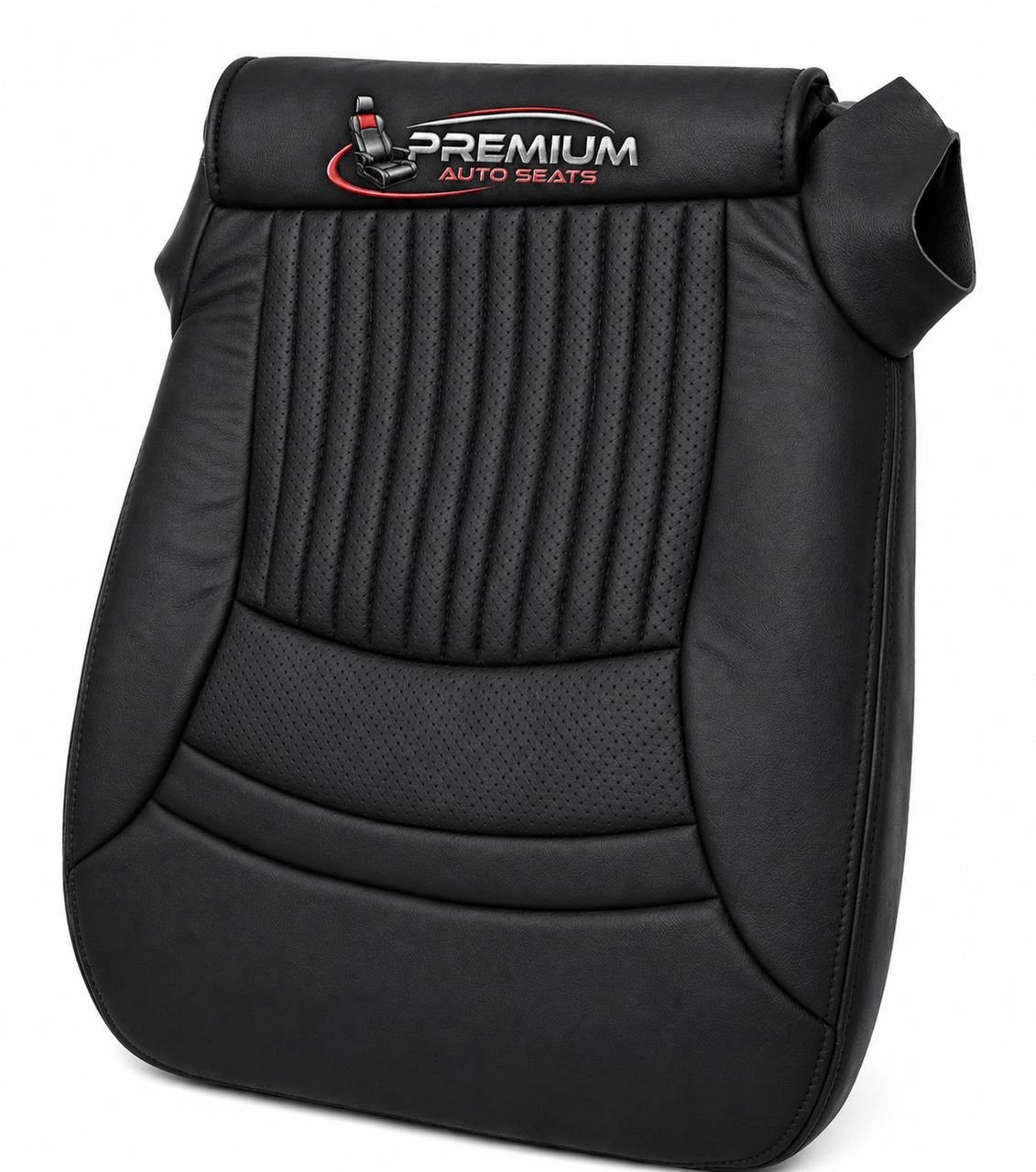 1997 2004 For Chevy Corvette Perforated Leather Driver Bottom seat Cover Black