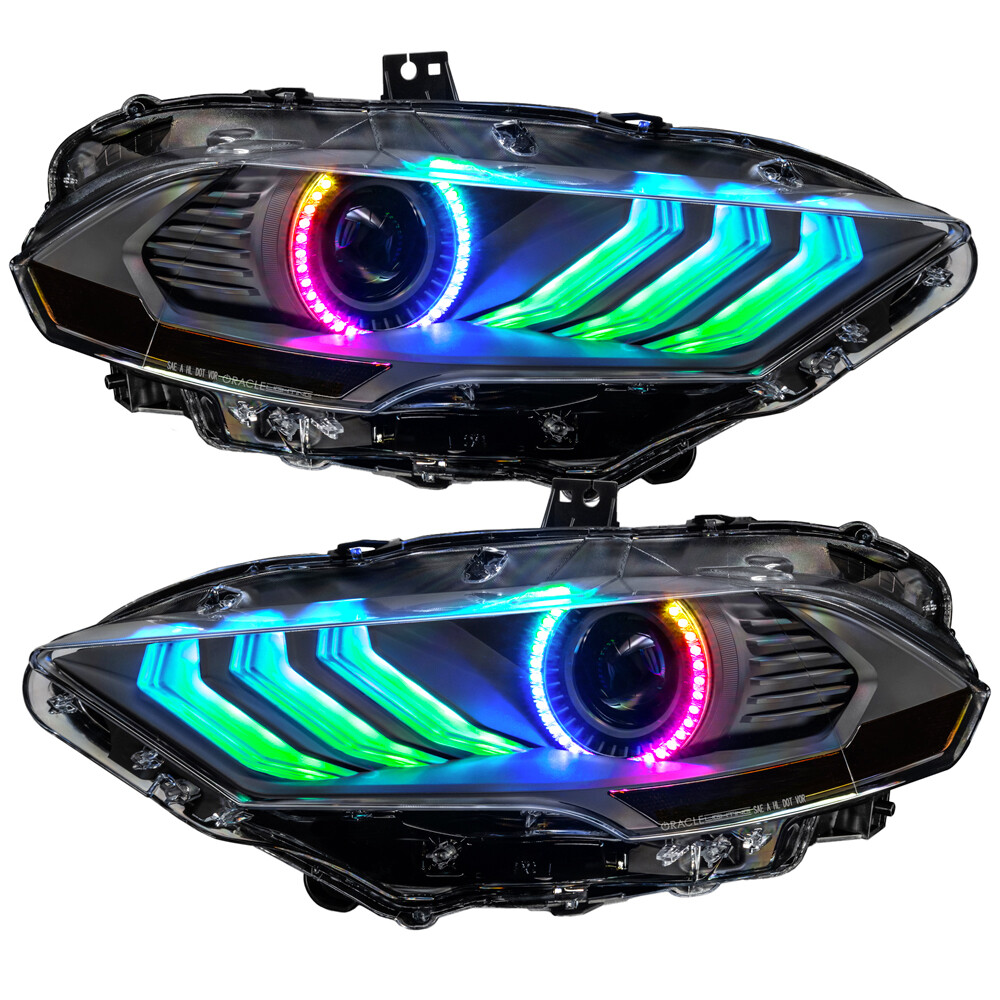 Oracle Lighting Dynamic ColorSHIFT LED Headlight RGB+A Sequential Black Editi...