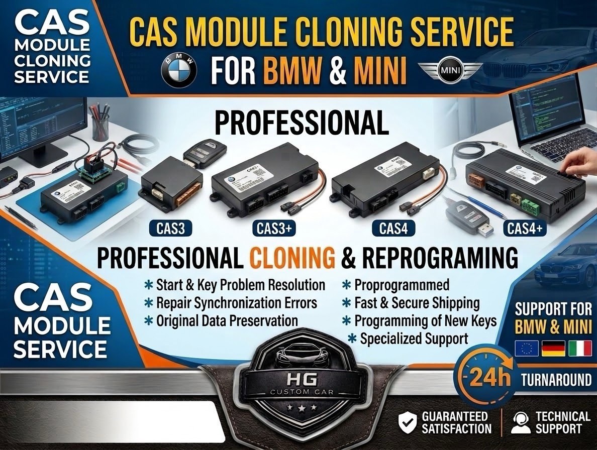CAS MODULE CLONING SERVICE CAS3, CAS 3+, CAS 4, CAS 4+ MINI BMW