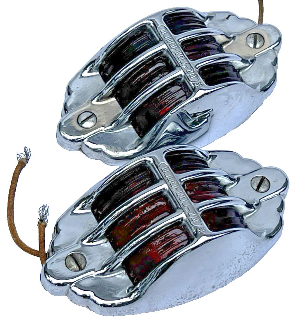 ELECTROLINE N5 BIRDCAGE MARKER LIGHT PAIR RAT HOT ROD 1930s 40s BOBBER CHOPPER b