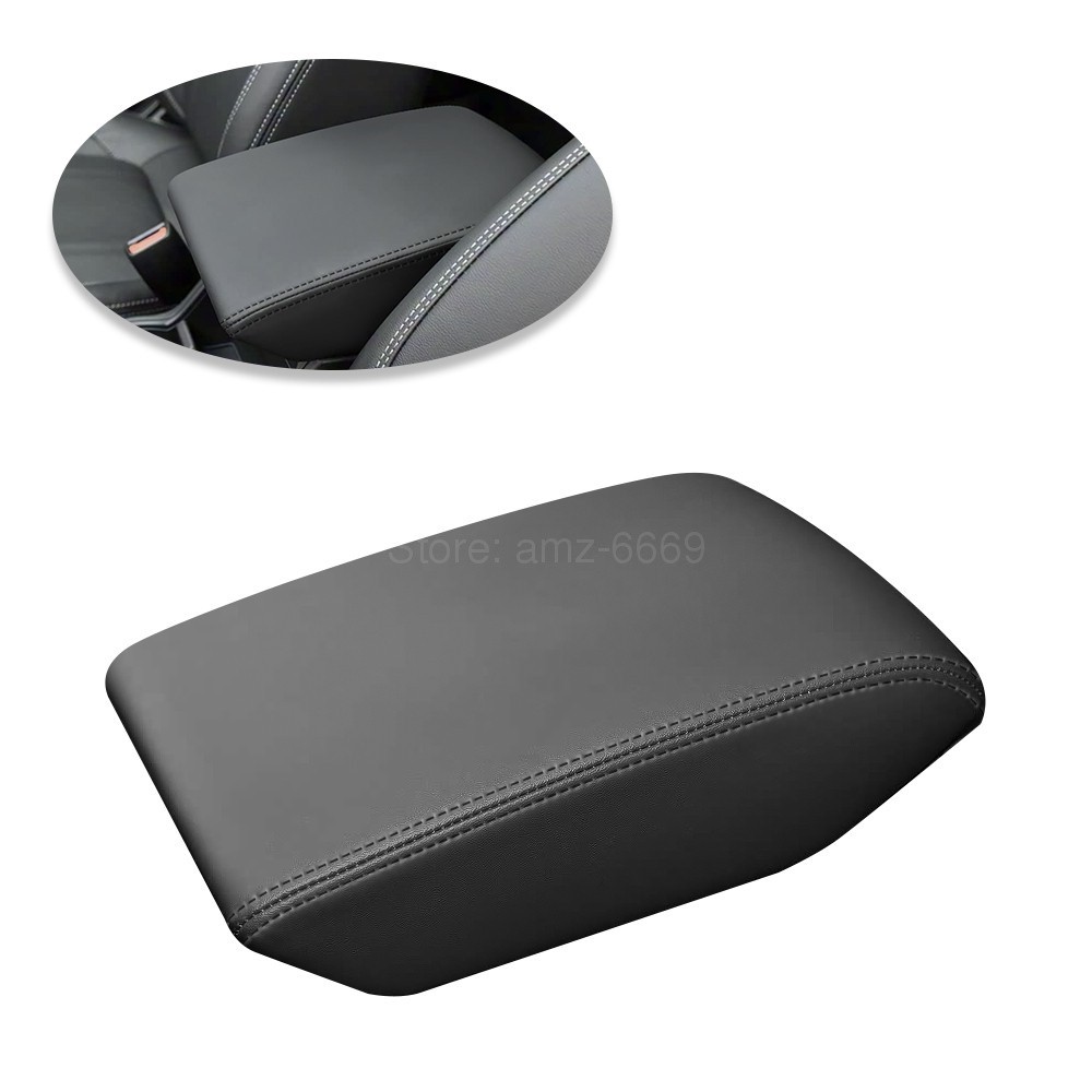 Center Console Armrest PVC Leather for Subaru Forester 2019-24 Black Stitch🎁