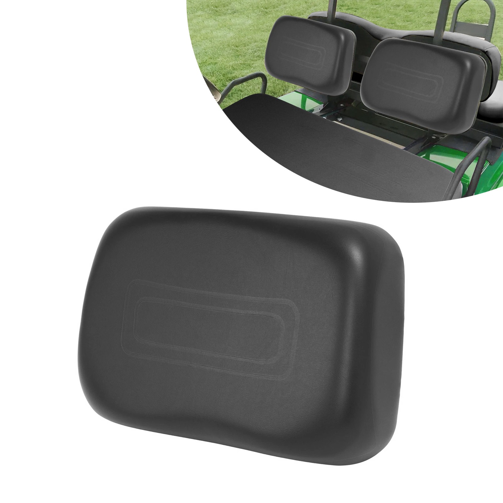 Black Front Seat Back Cushion For Club Car DS Golf Cart 1979 1980-2000.5