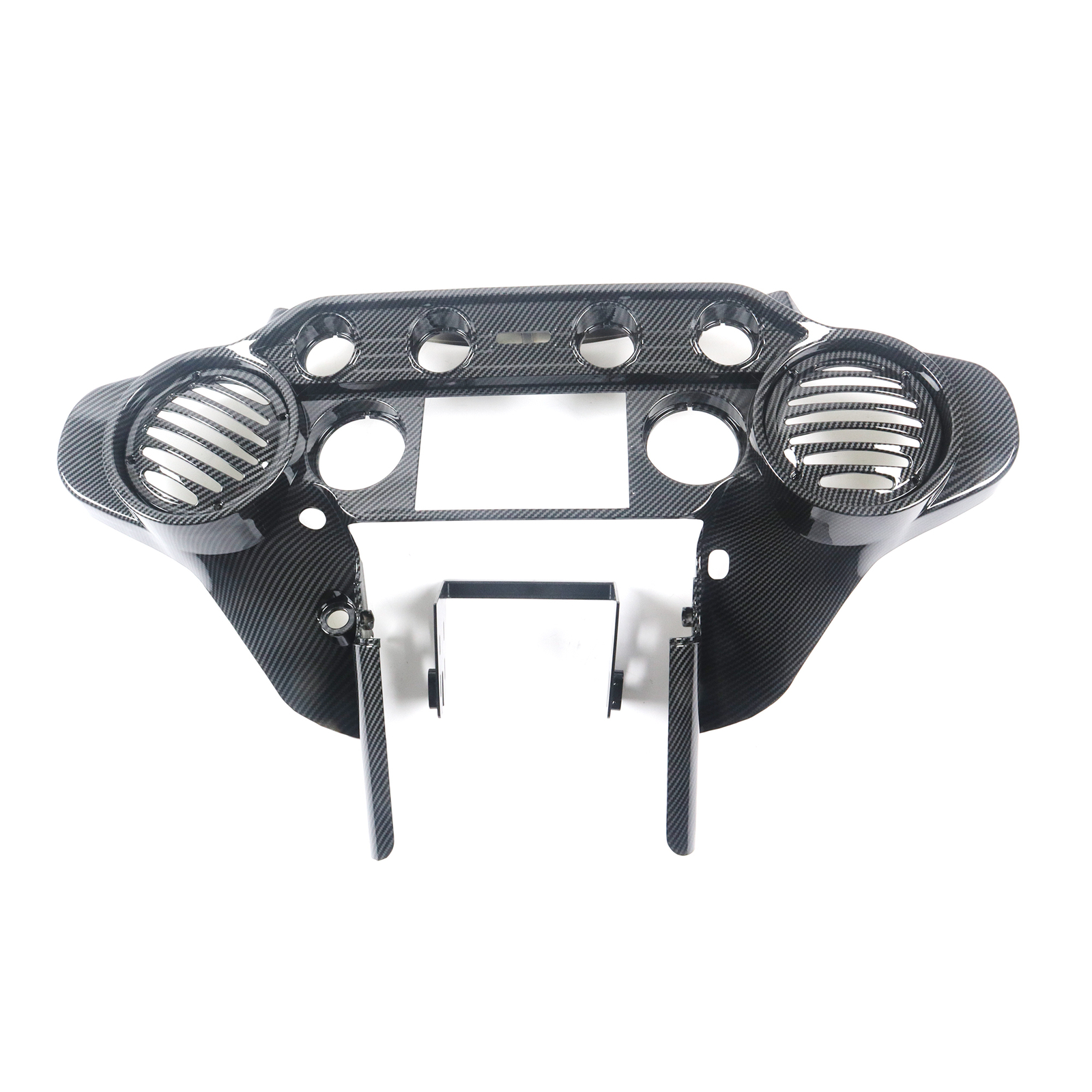 Carbon Effect Double DIN Inner Batwing Fairing Cover for Harley Touring 1998- 13 Carbon Effect Double DIN Inner Batwing Fairing Cover for Harley Touring 1998- 13