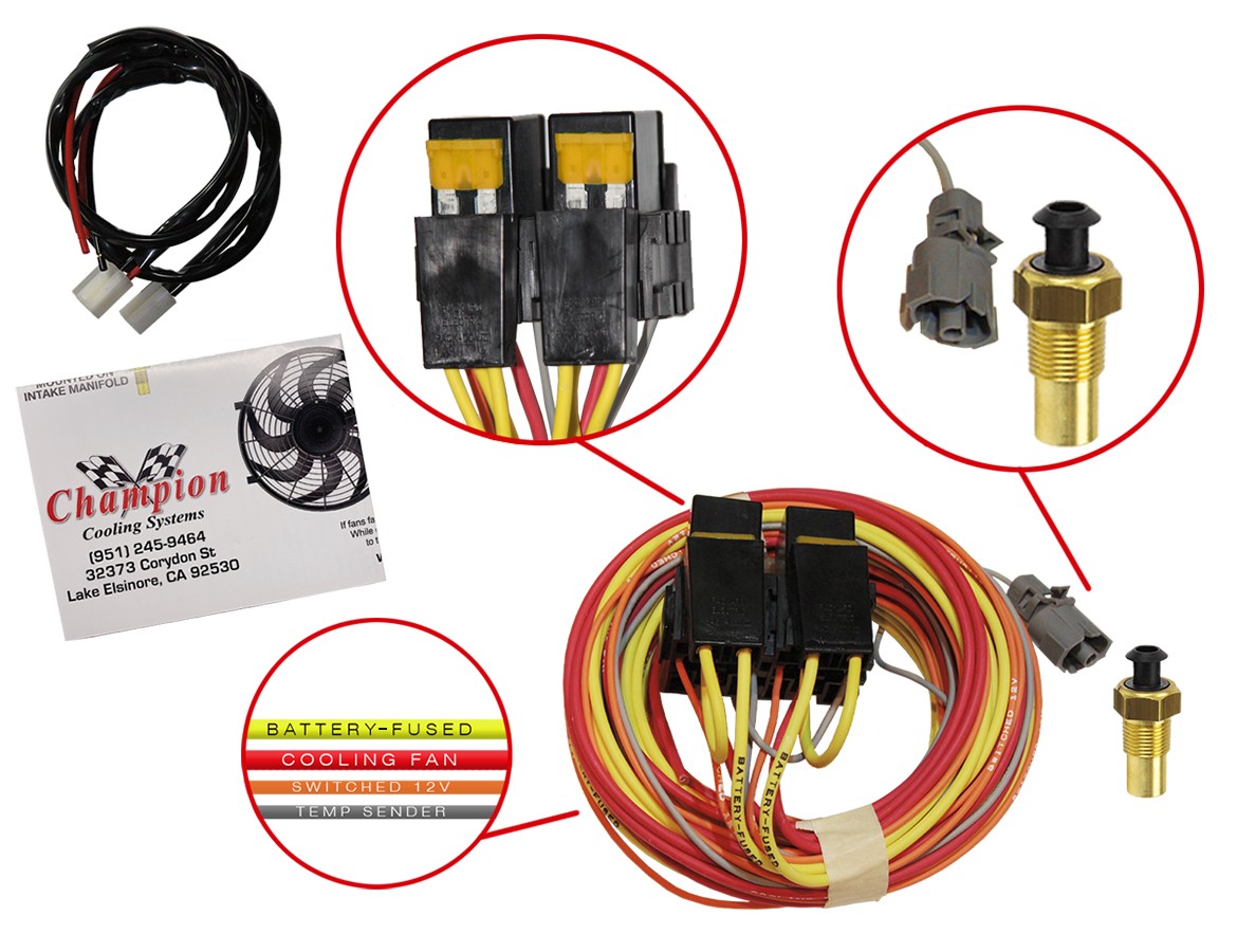 Kool Champion Dual Fan Electric Relay Kit #CCFKRL2