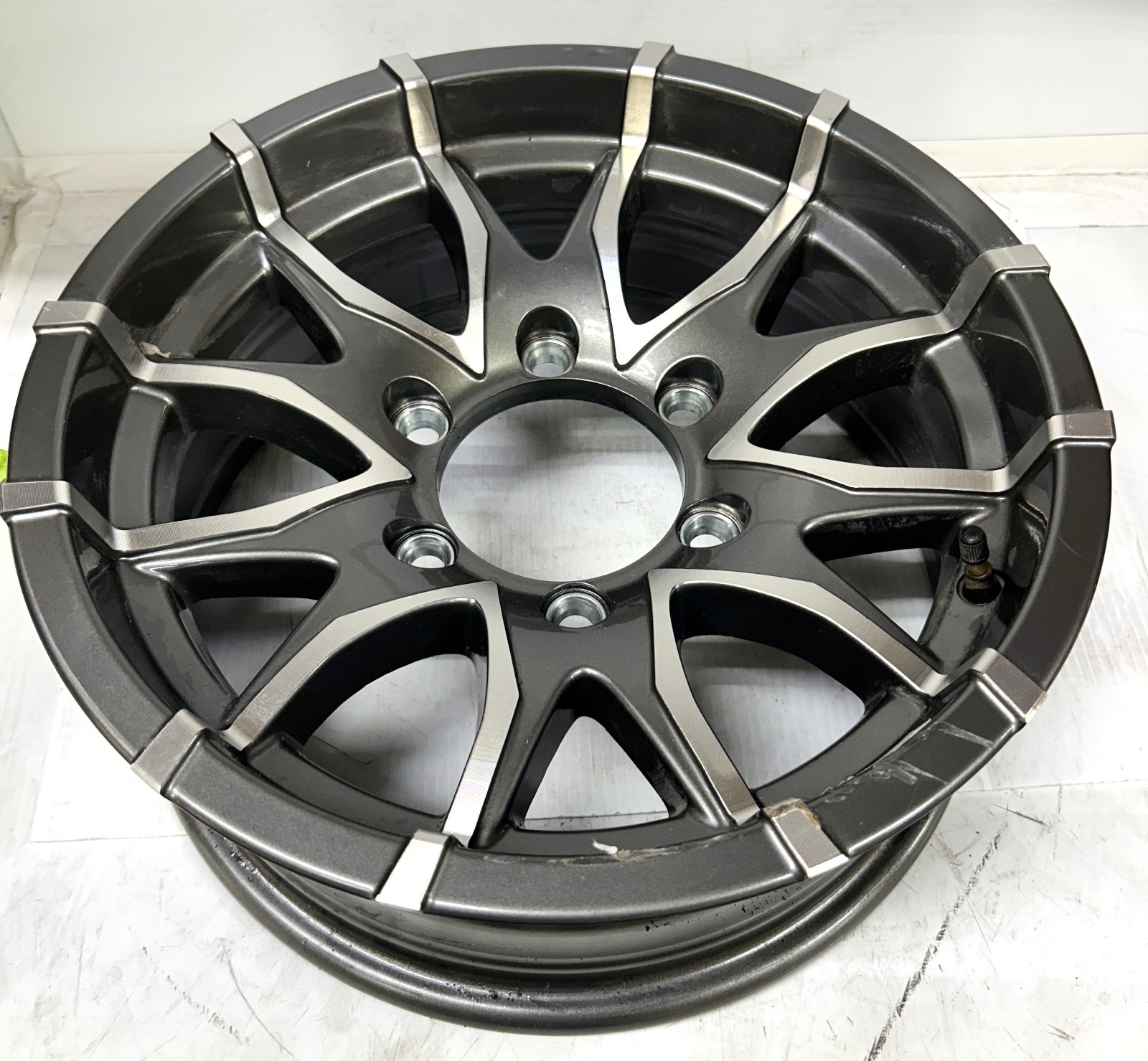 15x6  6 Lug Gray Machined   Aluminum  Eagle Trailer Wheel 12169 156655 GMLS