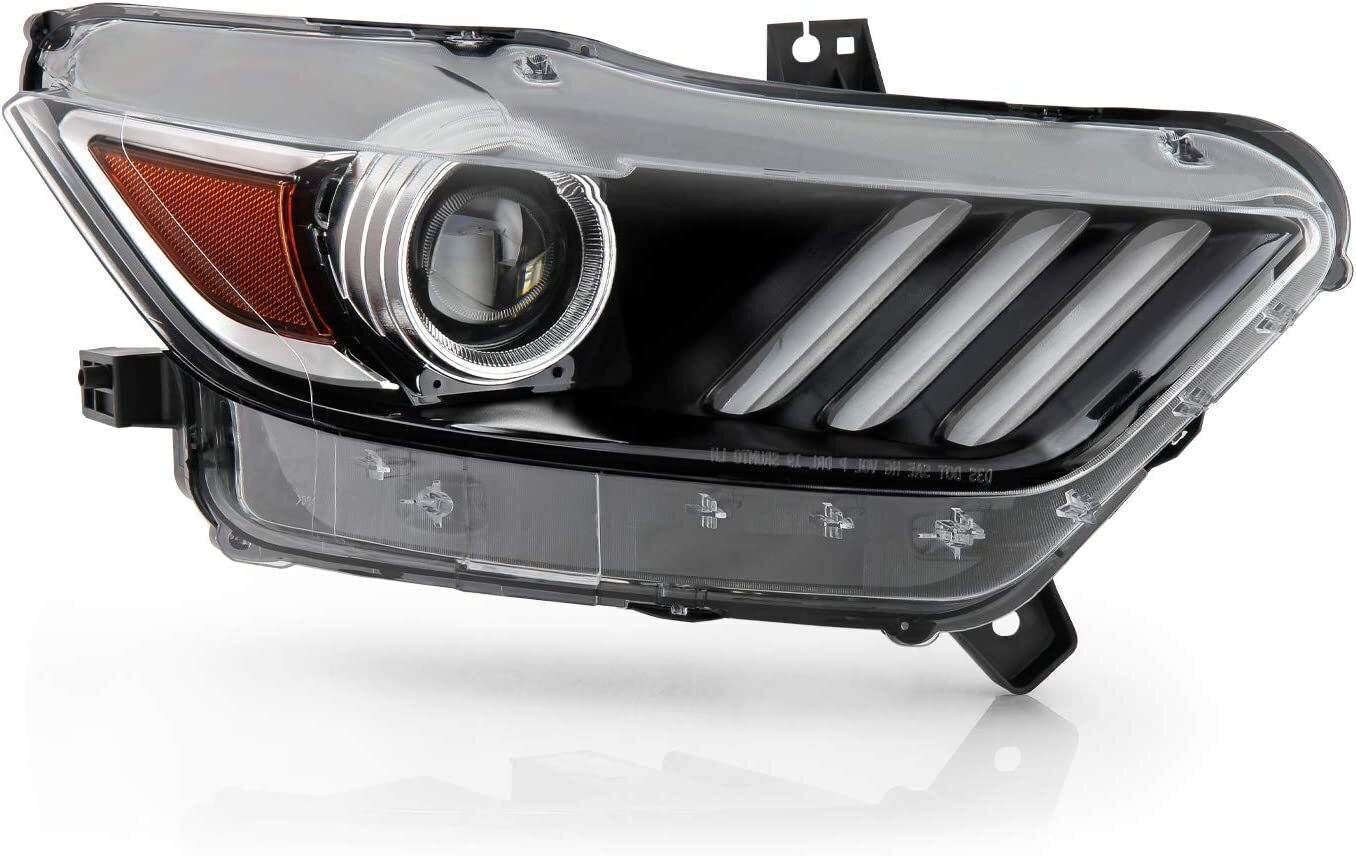 For 2015-2022 Ford Mustang HID W/LED DRL Headlight Projector Passenger Side