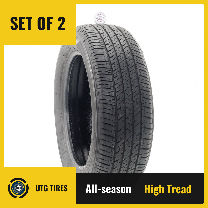 Set of (2) Used 235/55R18 Bridgestone Ecopia H/L 422 Plus 100H - 9/32