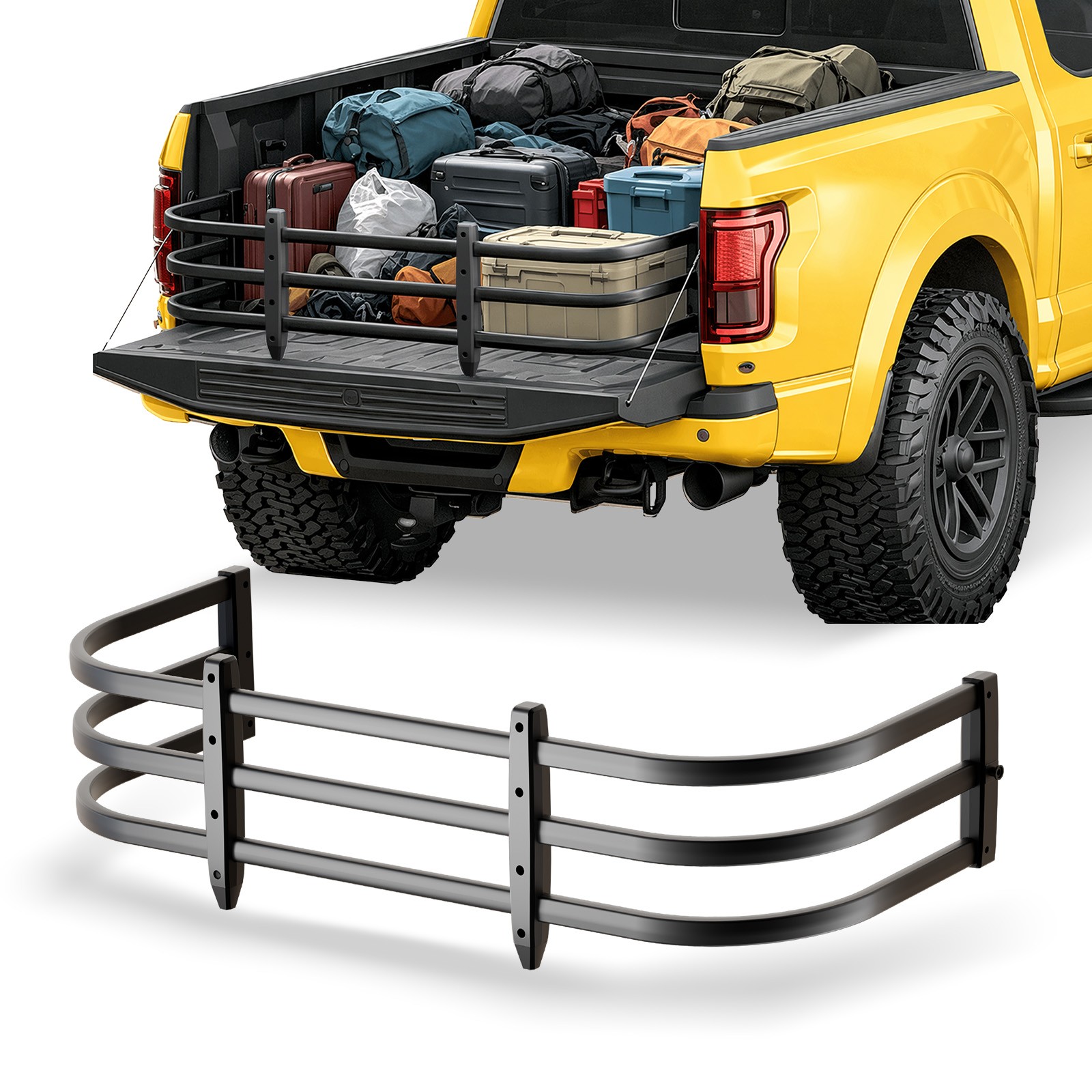 Adjustable Truck Bed Tailgate Extender Cargo Divider For F-150 F-250 F-350 99–26