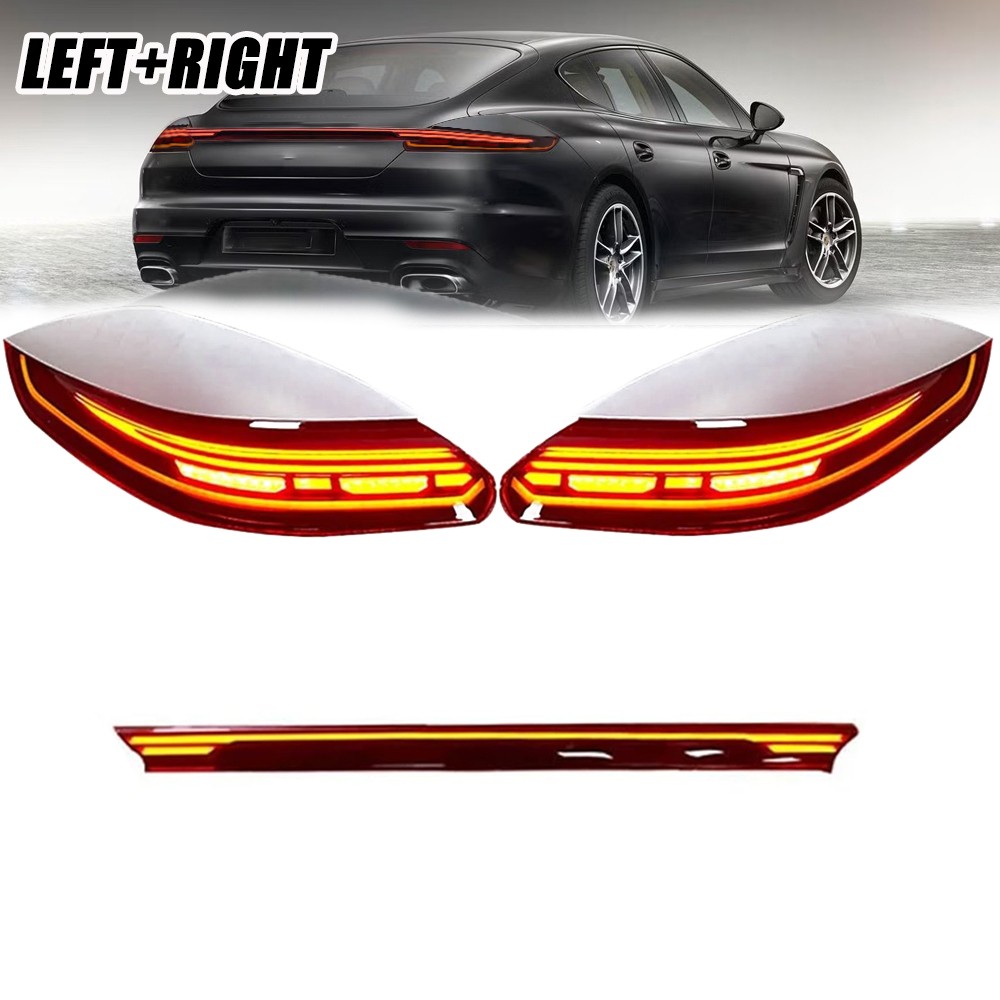 Red LED Tail Light W/ Animation For 2014-2016 Porsche Panamera Upgrade 971 Style