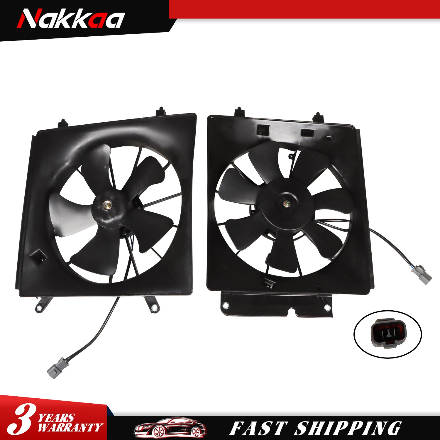 Pair Radiator AC Condenser Cooling Fan Assembly For 2002-2006 Honda CR-V CRV Pair Radiator AC Condenser Cooling Fan Assembly For 2002-2006 Honda CR-V CRV