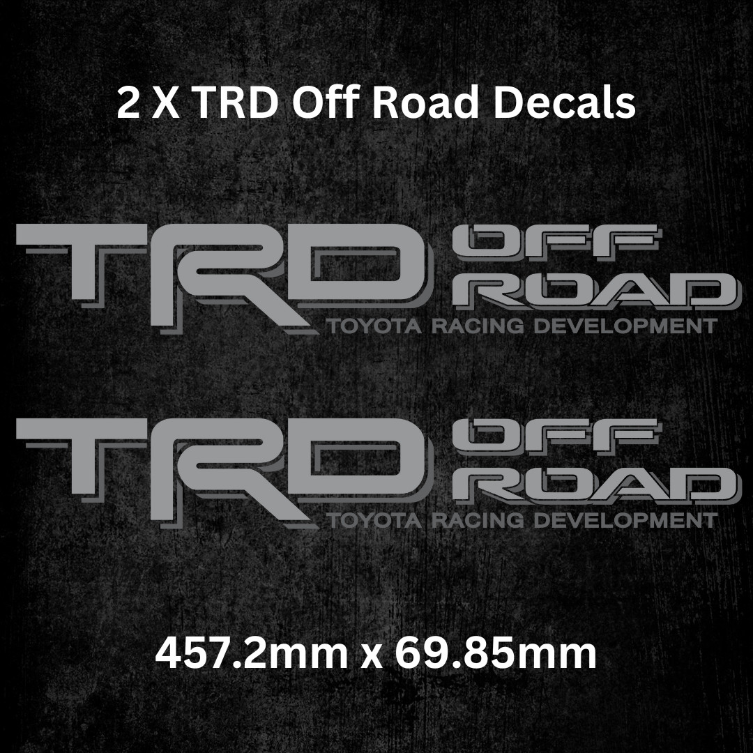 1995 - 2004 Toyota SILVER TRD Off Road Tacoma Tundra decal stickers vinyl Set