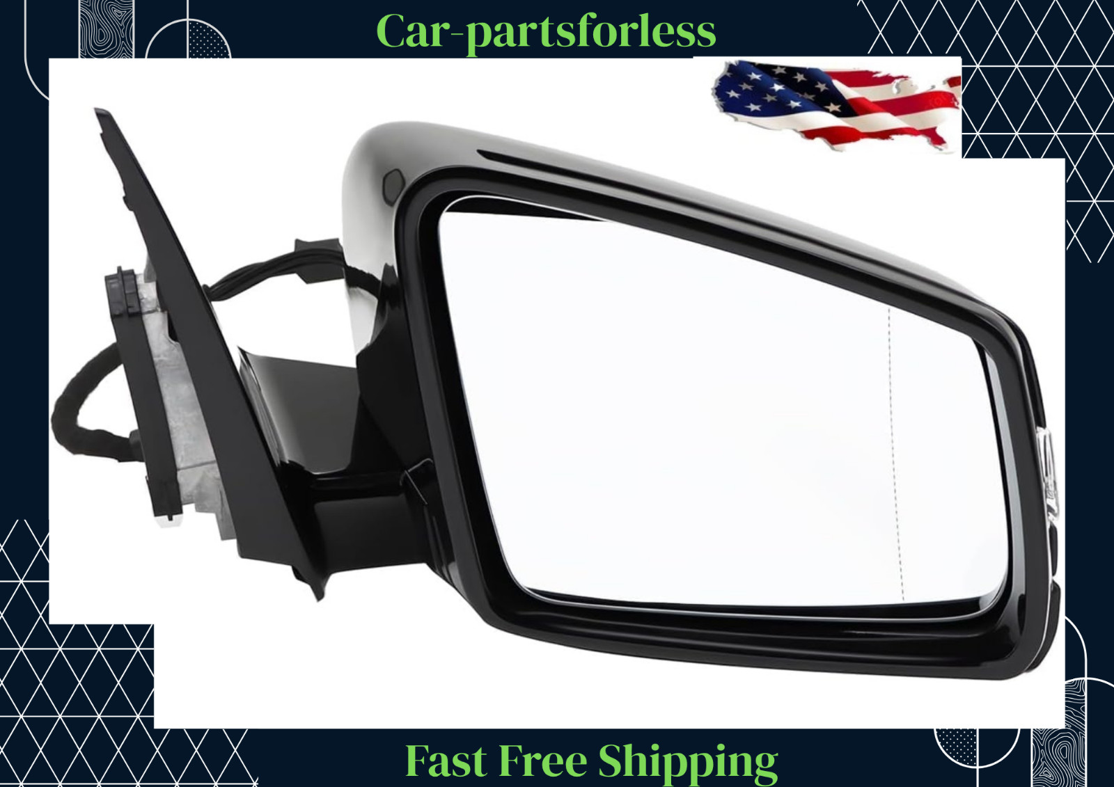 Right Passenger Mirror For 2010-2016 Mercedes Benz E350 Power Folding Heated
