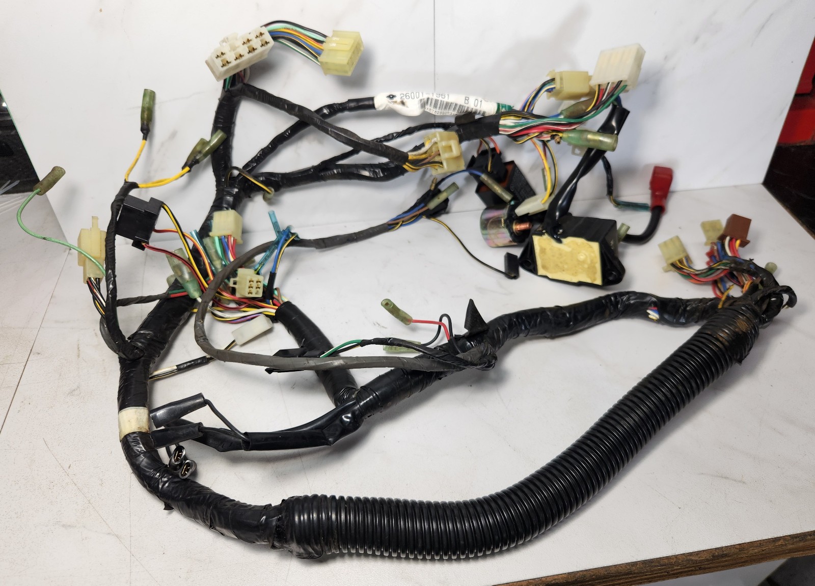 1986-2006 Kawasaki Vulcan 750 OEM Main Wire Harness w/9264 Miles part#26001-1961 1986-2006 Kawasaki Vulcan 750 OEM Main Wire Harness w/9264 Miles part#26001-1961