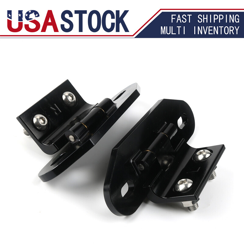 For 1982-1992 Camaro/Firebird Billet Aluminum Rear Hatch Hinges Black Pair