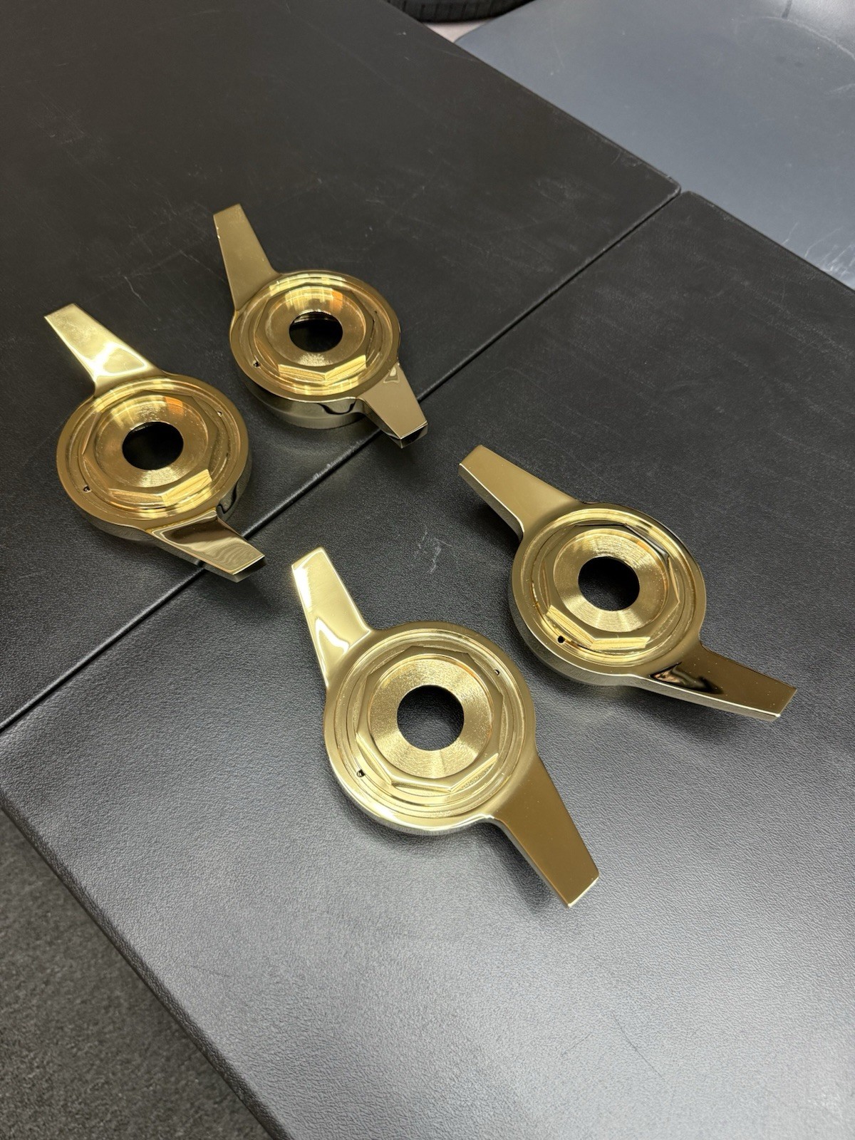 2 Bar Swept Gold Lowrider Knockoffs