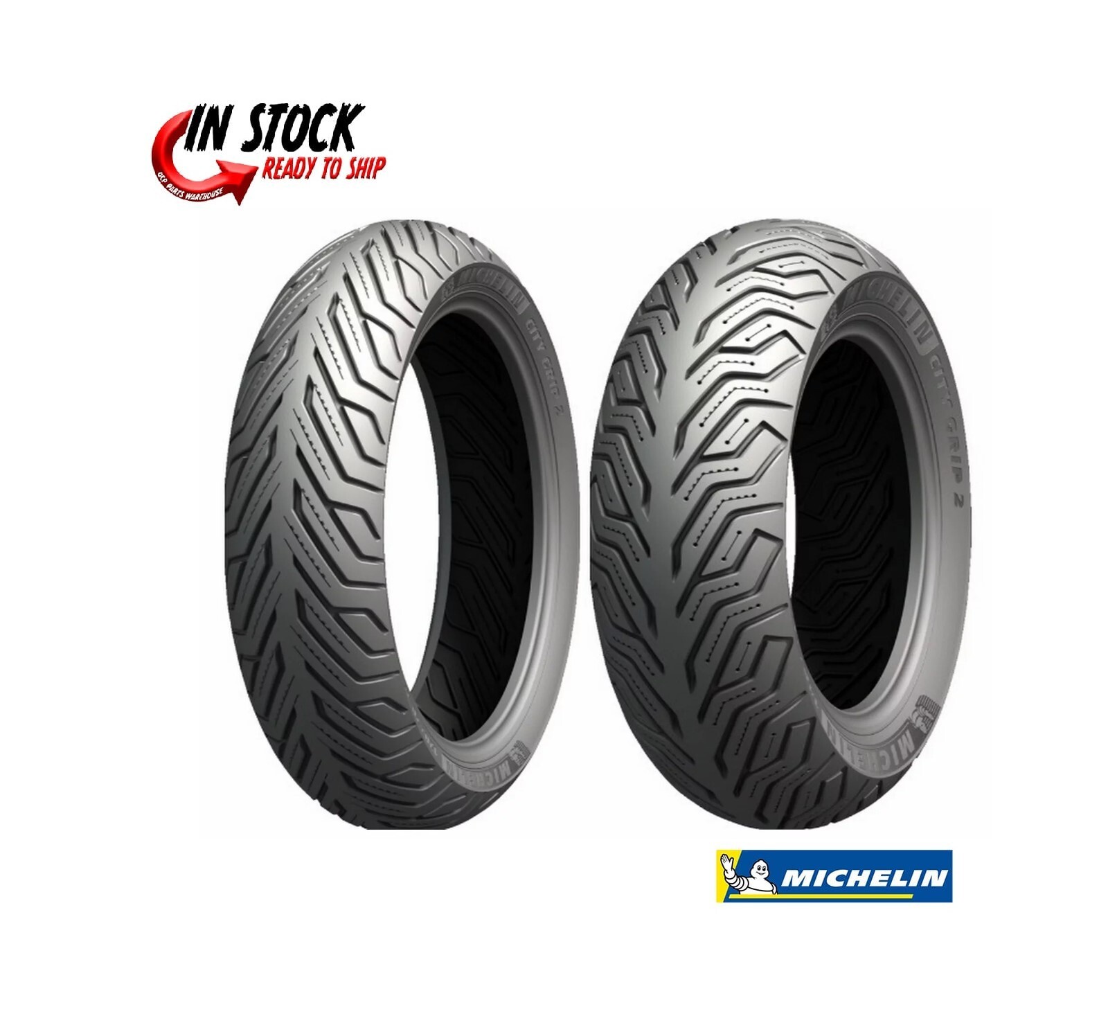 New Michelin 110/70-11 & 120/70-11 City Grip 2 Tire Set Vespa Primavera 50/150