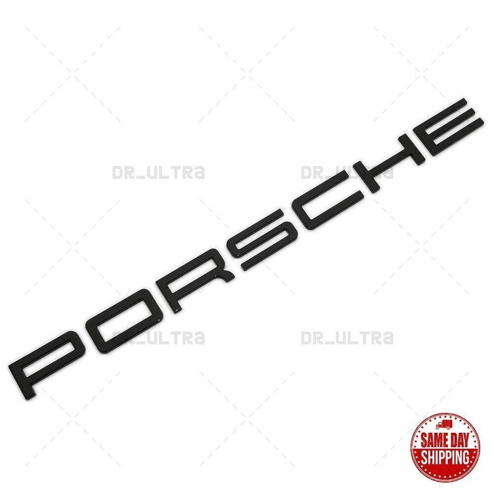 Genuine Porsche Emblem “P O R S C H E” in Glossy Black Insigna Logo 958 Cayenne